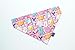 Easter Over the Collar Dog Bandana, Handmade Colorful Spring Holiday Bandana that Attaches to the Collar, Double Layer Durable Cotton Bandana for Small, Medium, Large Dogs, Suitable for Boy and Girl Dogs, Made in the USA (X-Small, Cookies on Pink Plaid)