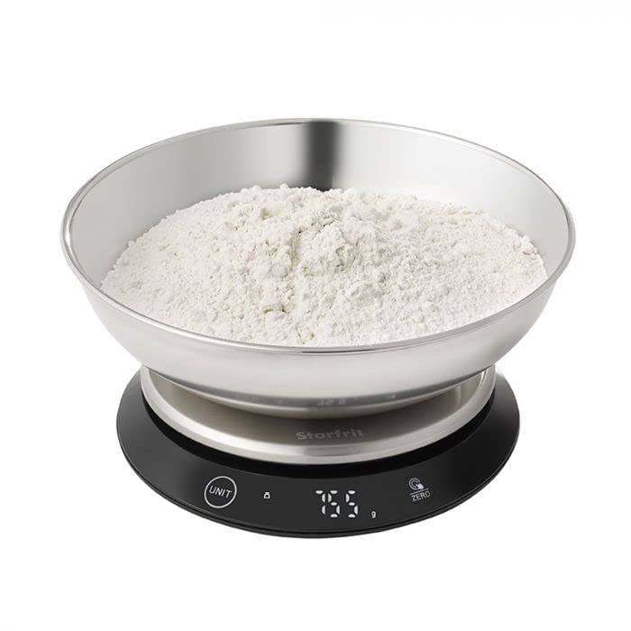 Starfrit 093770 Digital Kitchen Scale with Stainless Steel Bowl