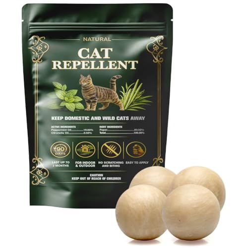 VDKOGSX Cat Repellent Outdoor, Cat Scratch Deterrent Indoor, Stray Cat Repellents, Cat Urine Repellant, Cats Pee Deterrents, Keep Cats Away for Furniture, Garden & Yard-4 Pcs