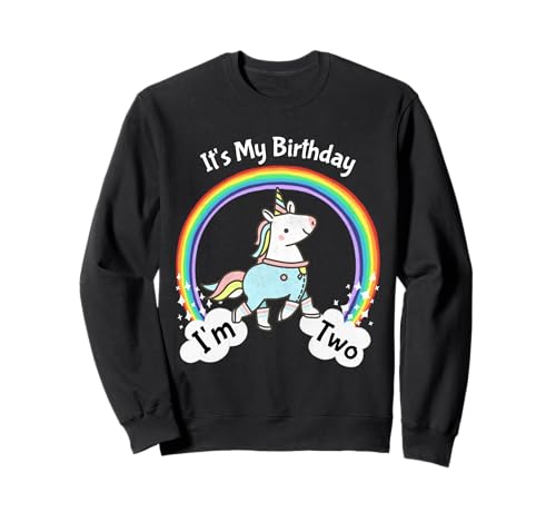 Kids It's My 2nd Birthday Cute Unicorn 2 Year Old Girls �g���[�i�[