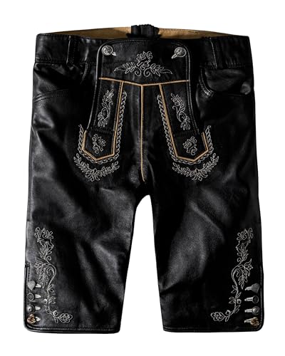 Stockerpoint Damen Lederhose Roxanne I Größe 34-44 I Bequeme Trachtenhose mit filigranen Stickereien I Aus 100% hochwertigem Leder I Perfekt für Trachten & Festlichkeiten