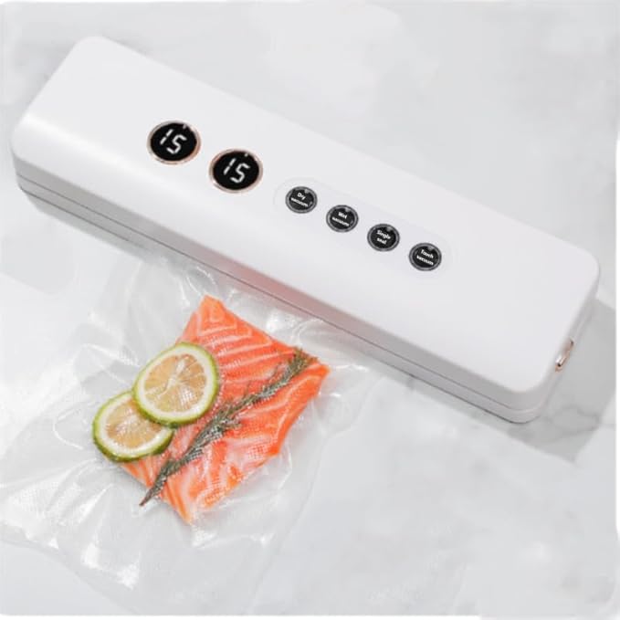 Seladora a Vácuo Portátil Branca Silenciosa