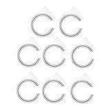 Abaodam 41インチアコースティックギター用木製サウンドホールロゼット8個セット 薄型インレイステッカー 耐摩耗性装飾リング ギター演奏向けアクセサリー