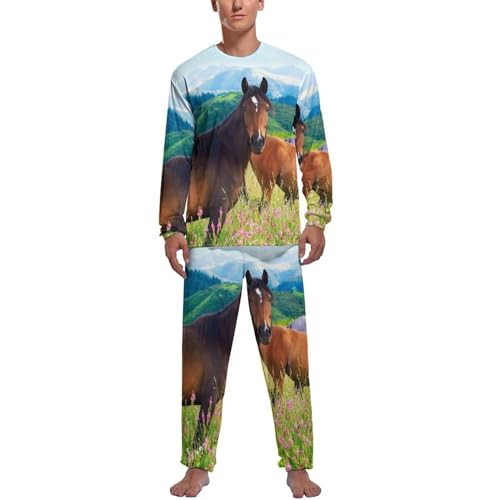 Pantalon vêtements de nuit homme Cheval des Prés contre le froid