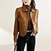 Tdvcpmkk Women's PU Leather Outer Button Clothing Women's Fashion Short Thin Jacket For Women