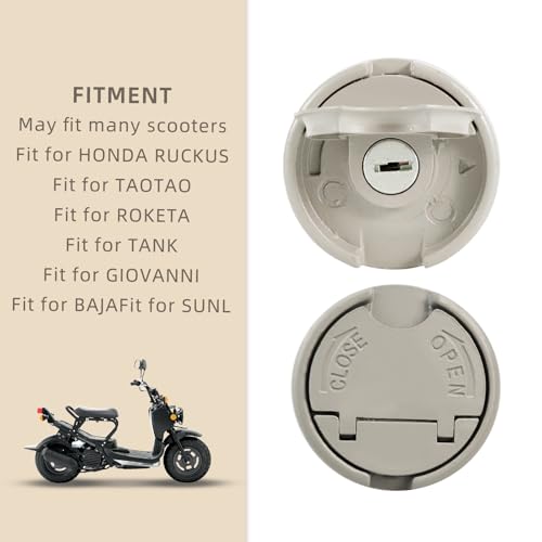 Tankdeckel Roller 50Ccm, Moped Kraftstofftankdeckel mit Schlüsseln aus Aluminiumlegierung für Scooter-Motorräder, Tankverschluss Treibstoff Deckel für Moped Scooter Tank GY6