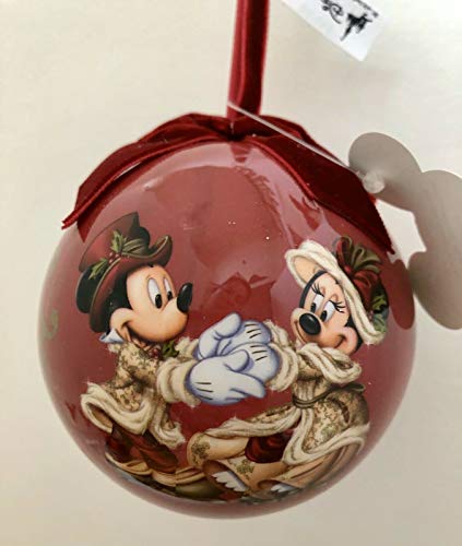 Disney Parks Victorian Découpage Minnie and Mickey Mouse Christmas Ornament