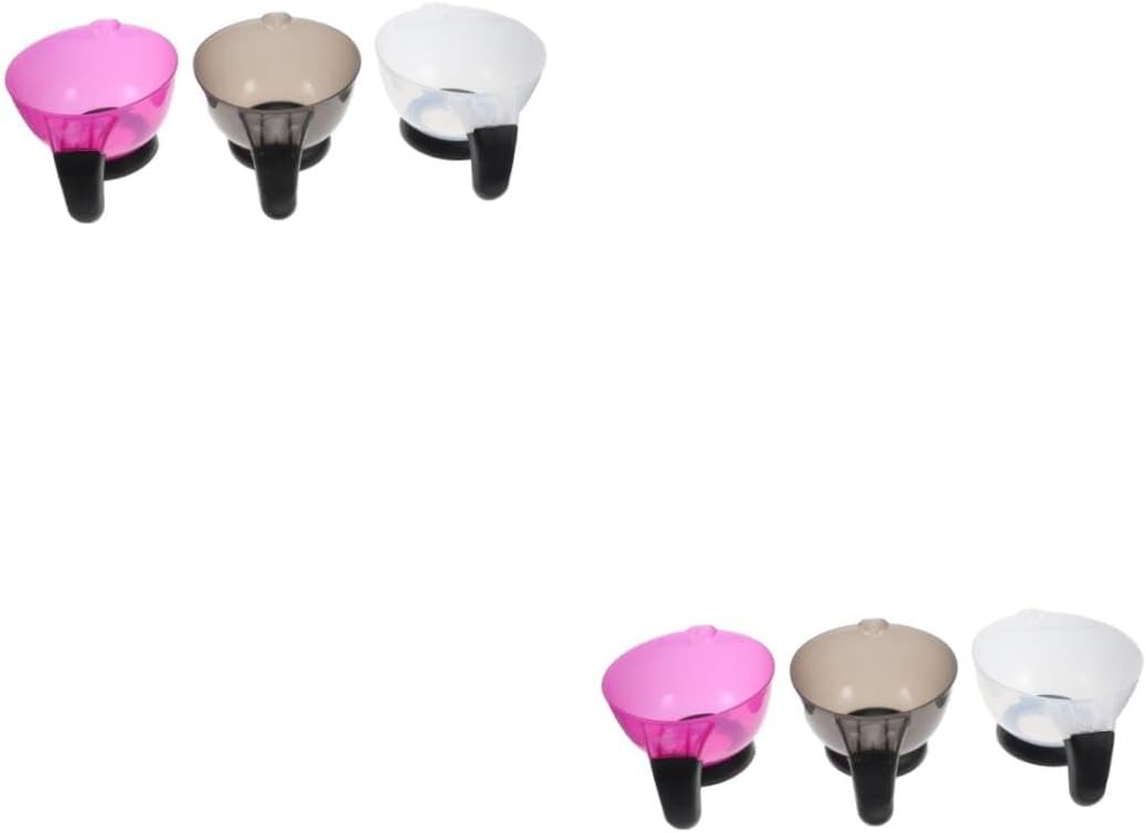 6pcs Thickened Hair Dyeing Mixing Bowls Handles and Hair Coloring Bowls for Salon and Home Use Easy to Clean Reusable Hairdressing Tools