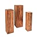 Produktbild Invicta Interior Design Säule 3er Set MAKASSAR 80cm Mangoholz Handarbeit Dekosäulen Beistelltisch Tische