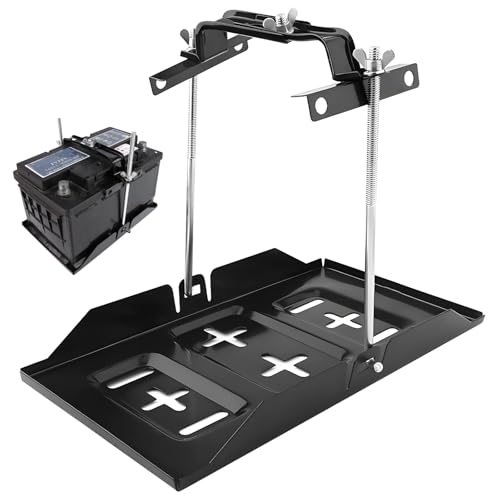 Kit de bandeja de sujeción de batería de metal con soporte ajustable universal para coche