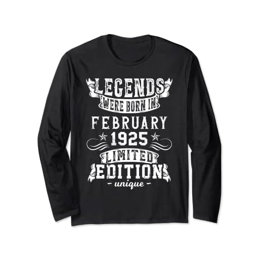 Cumpleaños Febrero 1925 Edición Limitada Regalo February Manga Larga