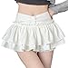 Kawaii Lolita Mini Skirt Harajuku Goth Fashion Gothic Clothes Midi Waist Vintage Layered Short Tiered Skirt White