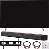Sony KD50X80J 50 inch X80J 4K Ultra HD LED Smart TV 2021 Model Bundle with Deco Home 60W 2.0 Channel Soundbar, 37'-100' TV Wall Mount Bracket Bundle and 6-Outlet Surge Adapter
