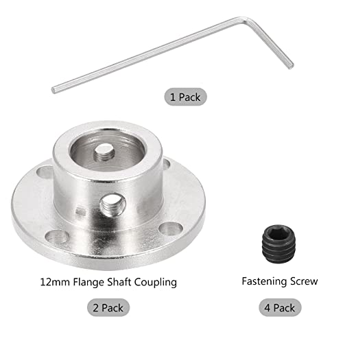 DMiotech 2Pack 12mm Flansch Verbinder Wellenkupplung mit M2 Sechskantschlüssel Schrauben