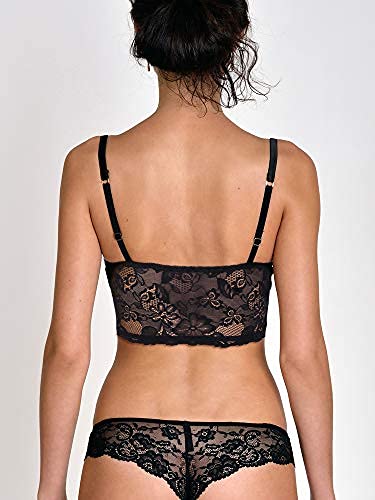 New 4 Pieces Women's Lace Cami Stretch Lace Half Cami Breathable Lace Bralette Top For Women Girls (Black, White, Xx-Large) #TOP5