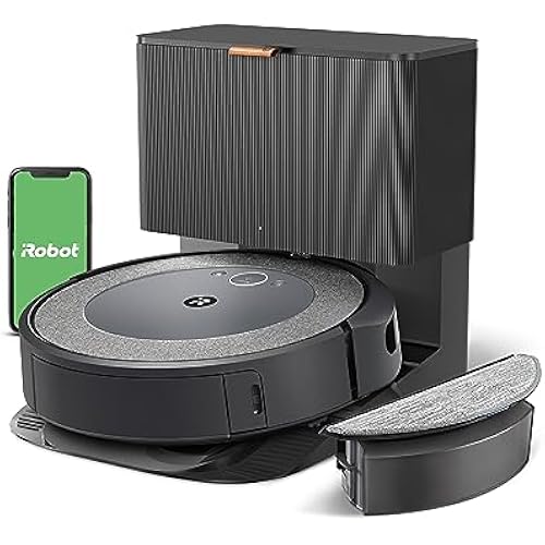 iRobot Roomba Combo i5+ Self-Emptying Robot Vacuum and Mop, Clean by Room with Smart Mapping, Empties Itself for Up to 60 Days, Works with Alexa, Personalized Cleaning OS