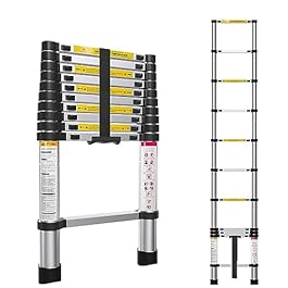 12.5FT Telescoping Ladder-...