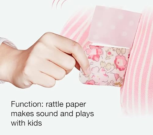 Manon Des Pres Plush Baby Bunny Rabbit Stuffed Animal Toys. 100% Cotton Fabric Doll For Newborn Kids. Sleeping Gifts For Boys And Girls. Soft, Cute Blue And Pink Easter Bunny (Pink) #TOP2