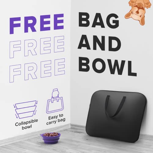 Ruff 'N Ruffus Portable Foldable Pet Playpen + Free Carrying Case + Free Travel Bowl | Available In 3 Sizes (Medium (29"X29"X17")) #TOP4