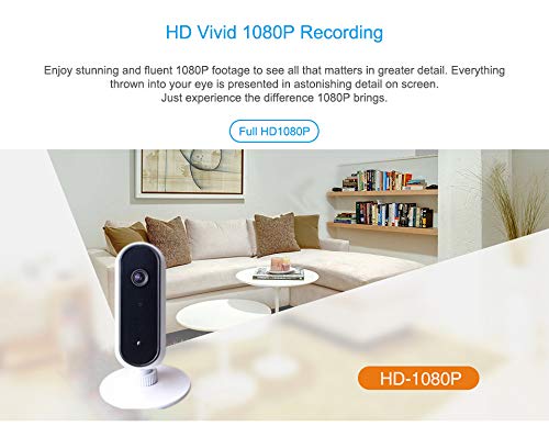 Trivision Indoor Security Camera, 30-Day Free Rolling Cloud Storage, Sd Card, Night Vision, Motion Detection, Phone App, No Subscription, No Monthly Fee #TOP7