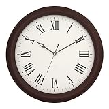 eCraftIndia Brown Round Wooden Wall Clock