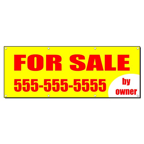 For Sale By Owner Real Estate Custom Phone Banner