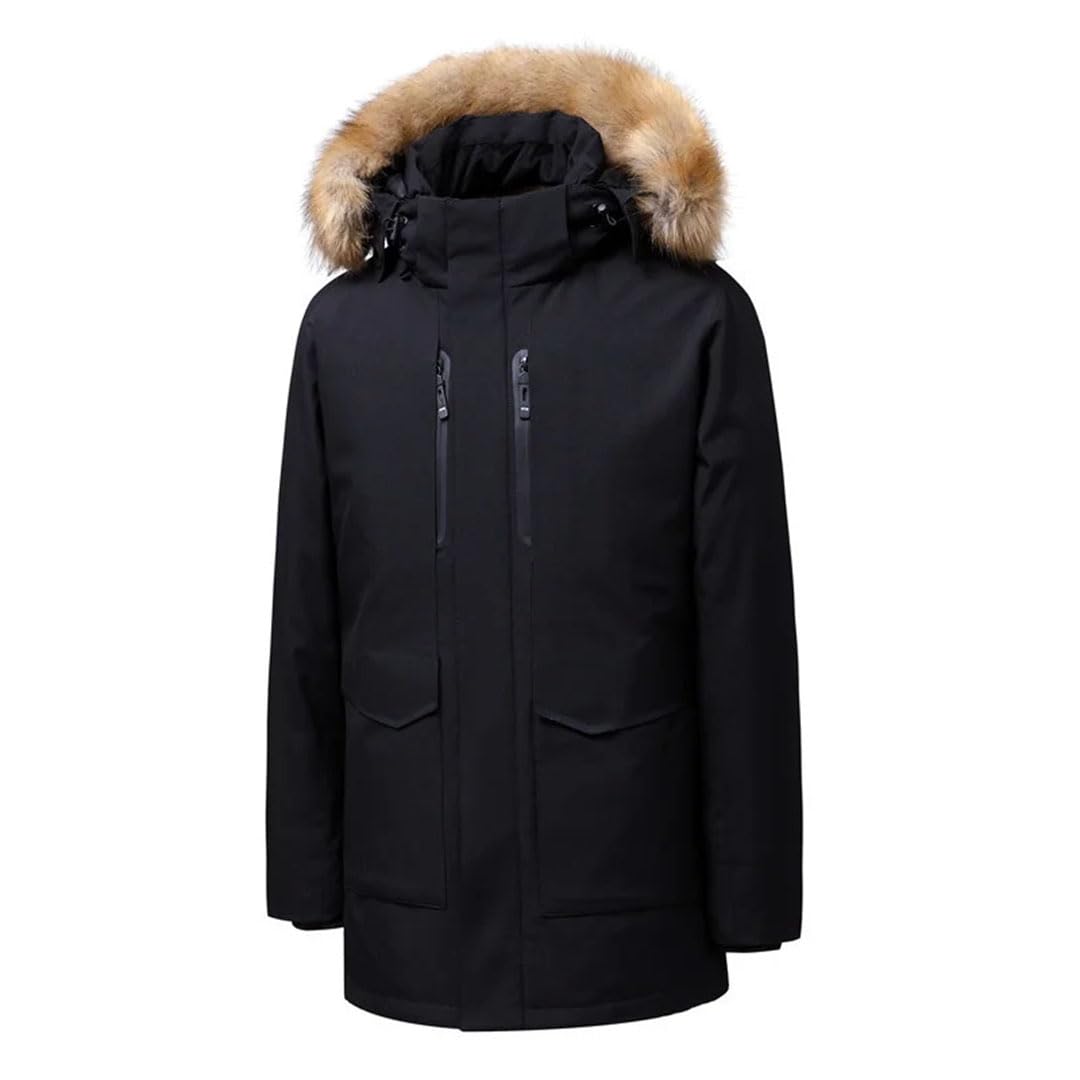 Vogrtcc Parka Da Uomo Con Cappuccio Ampio Cappotto Invernale
