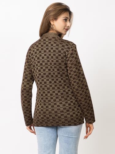 Image of TWENTY ME Winter Wear Casual Wear Acrylic Blend Button Closure and with Front Pockets Cardigans for Women's