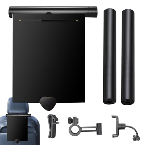 Lnhgh - Papelera de reciclaje para coche, cubo de basura con rodillo para asiento trasero, papelera de coche, portátil, para coche, viaje y camping, portabasura de coche