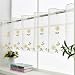 ZHH 1 Panel Handmade Daisy Embroidery Pastoral Style Cafe Curtain Floral Window Valance(70" W x 17" H, Yellow)