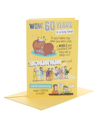 UK Greetings 60th Birthday Card for Him/Friend - Humorous Design