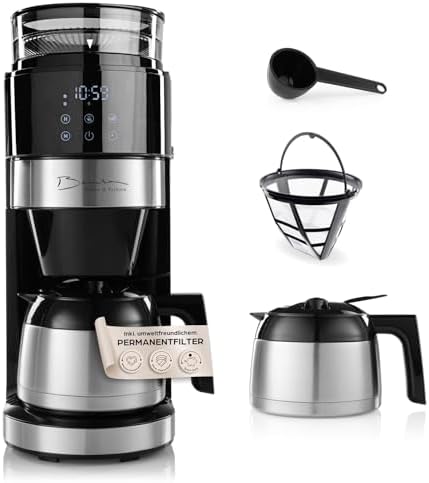 Bild 29 - Barista Siebträger Maschine Espresso Slim | Espressomaschine Edelstahl mit 20-bar-Pumpe & Thermoblock-Schnellheizsystem | Slim Espresso Maschine mit 800-ml-Wassertank & Tassenwärmer