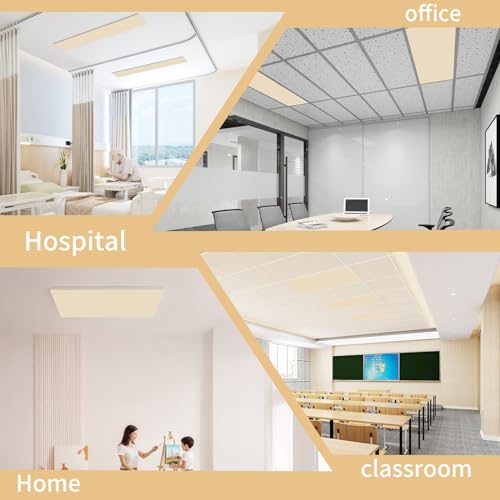 Torixqi 8 Pcs Fluorescent Light Covers for Ceiling Lights Classroom, Magnetic Light Filters, Fluorescent Light Diffuser Covers for Office, Hospitals, Home 4 x 2 Feet (warm yellow) by Torixqi - Image 5