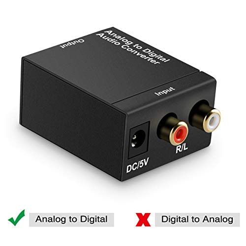 avedio links Analog to Digital Audio Converter, RCA Analog to Digital Optical Toslink