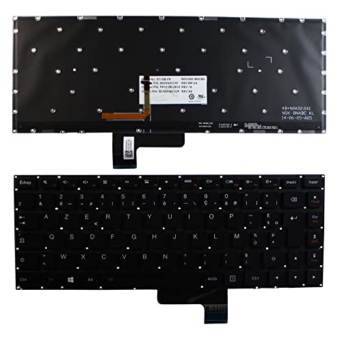 Clavier rétro-éclairé Keyboards4Laptops pour ordinateur Lenovo NSK-BNCBN