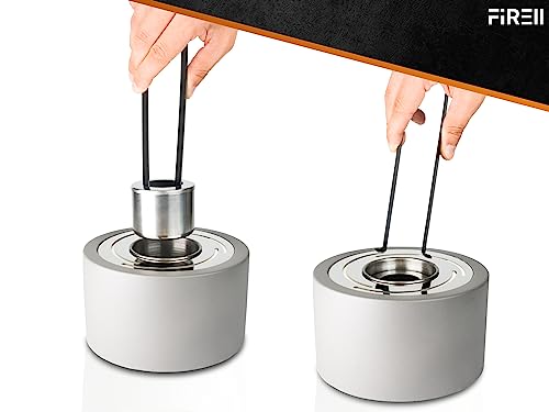 Firell Brennkammer-Wechsel Zange - Zubehör für Ethanol Tischkamine | 22cm Länge | Edelstahl-Zange für schnellen Brennertausch ohne Abkühlzeit | Passend für alle gängigen Tischkamin-Modelle