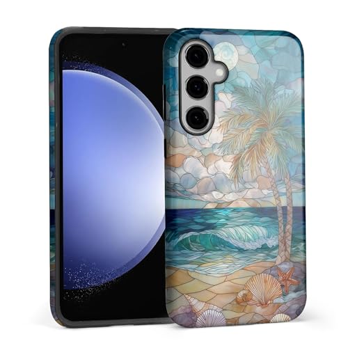 Jolie coque de téléphone pour filles Samsung S24, le cadeau idéal en verre
