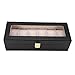 WYLZLIY-Home Uhrenbox Uhrenaufbewahrung Uhrenkoffer Luxus Holz 6 Gitter Holz Uhrenhalter Abschlussbare Aufbewahrungsboxanzeige Fall Schmuck Geschenk Aufbewahrungsbox Organizer