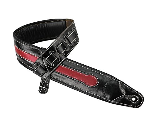 Walker & Williams C-34 Sangle rembourrée en cuir pleine fleur faite à la main pour guitares acoustiques, électriques et… - Les Beatles, Paul McCartney, John Lennon, RIngo Starr, George Harrison Walker & Williams C-34 Sangle rembourrée en cuir pleine fleur faite à la main pour guitares acoustiques, électriques et… – Image 5