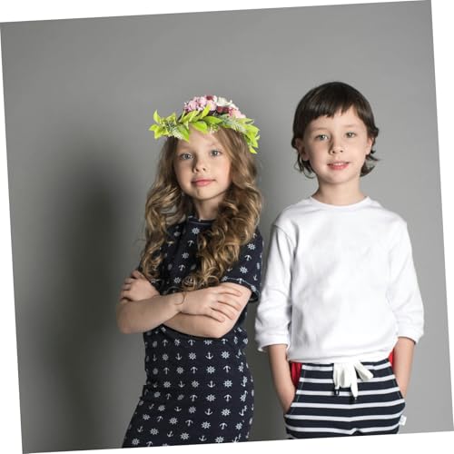 Couronne de fleurs eucalyptus pour fille en feuillage vert