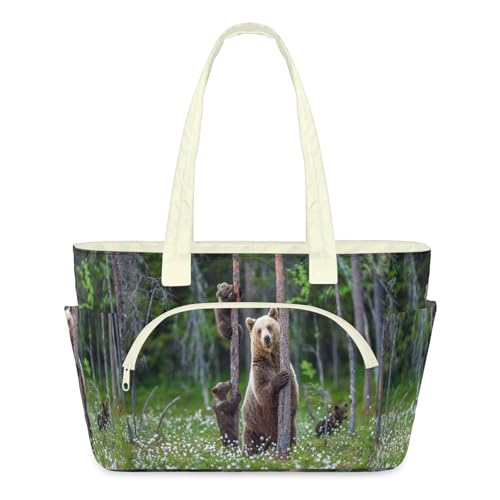 Sac fourre-tout d'été marron pour femme grand sac à main léger de voyage