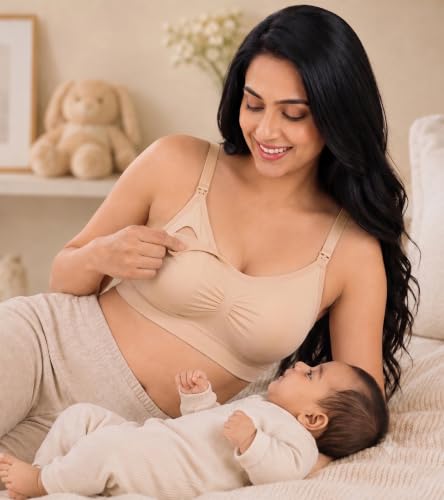 Image of DClub Comfort Revolution Seamless Bra -Easy lite Full-Coverage Wireless Everyday Bra with Soft Comfort with Removable Pad.