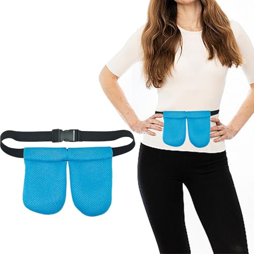 Betagt Drain Holder After Tummy Tuck, Adjustable Mastectomy Drain Holder with 2 Shower Bag, Mastectomy Drainage Pouch Belt for Breast Cancer Surgery Recovery Supplies (Blue)