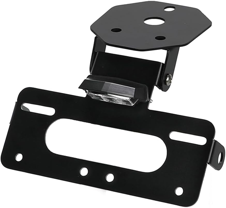 CFMOTO 450 2022-2025 Fender Eliminator Fit Motocycle License Plate Holder with LED Plate Light for CF Moto 450S 450SS 450SR 450NK 2022-2025 250SR 300SR 2023 2024 - Black