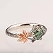 Luyona Natural Moss Agate Ring for Women 925 Sterling Silver Green Agate Promise Ring with Vine Leaf Engagement Wedding Jewelry Gifts A6-5.5