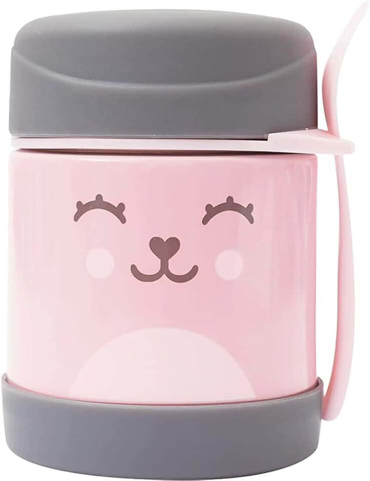 Buba Pote Termico C/Colher - Gumy Rosa Buba Rosa