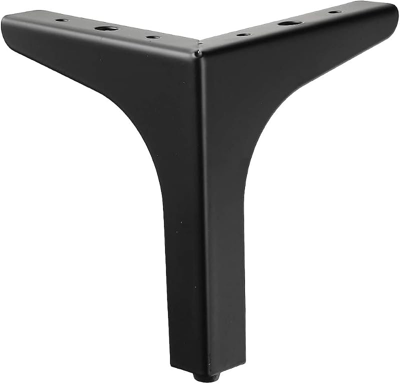 youtu Fém Bútor Lábak 15cm Fekete - 4db Háromszög Asztal Láb Szekrény Kanapé Kávézóasztal TV Szekrény