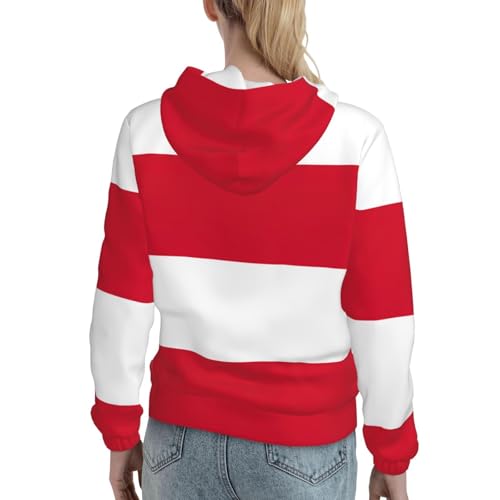 Sweatshirt femme drapeau Monaco pull à capuche extensible avec poche - 4