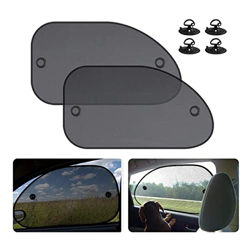 Moly Magnolia MOLY MAGNOLIA-ZHEYANG 2 Pack Universal Car Window Shade, Cling Sunshade - Sun, Glare And Uv Rays Protection For Your Child - Baby Side Window Car Sun Shades thumb #6