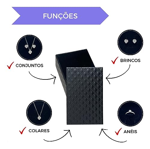 Kit 5 Caixas Caixinhas de Papel para SemiJóia Bijuterias Jóias Brincos Colares Conjuntos Anel Presen